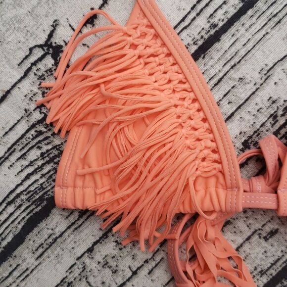 RVCA Waranway Fringed Bikini Triangle Top - Picture 3 of 11